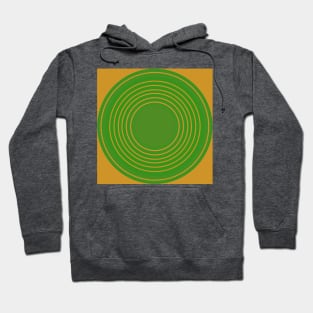 Intertwined orange and green circles Hoodie